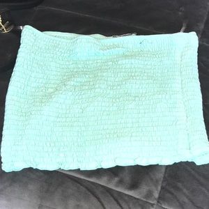 Baby blue tube top